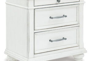 Kanwyn - Three Drawer Night Stand - Whitewash
