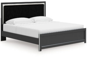Zuraleus - Upholstered Panel Platform Bed With Roll Slats