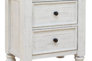 Havalance - Two Drawer Night Stand - White / Gray