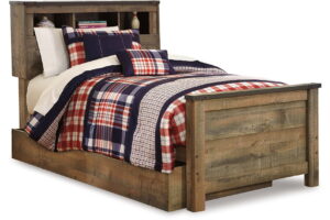 Trinell - Twin Bookcase Bed With 1 Large Storage Drawer - Brown