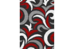 Boston P842A ANTHRACITE-RED Area Rug