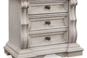 Bruchandi - Three Drawer Night Stand - Antique White