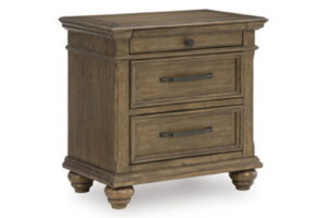 Karallin - Three Drawer Night Stand - Medium Brown