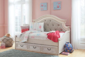 Realyn - Twin Day Bed with Storage - Chipped White