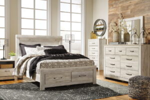 Bellaby - Dresser, Mirror, Platform Bed With Storage Drawers Set