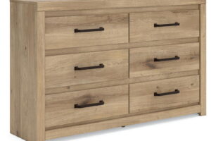 Brozmont - Six Drawer Dresser - Tan