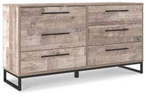 Neilsville - Six Drawer Dresser - Vinyl-Wrapped - Whitewash