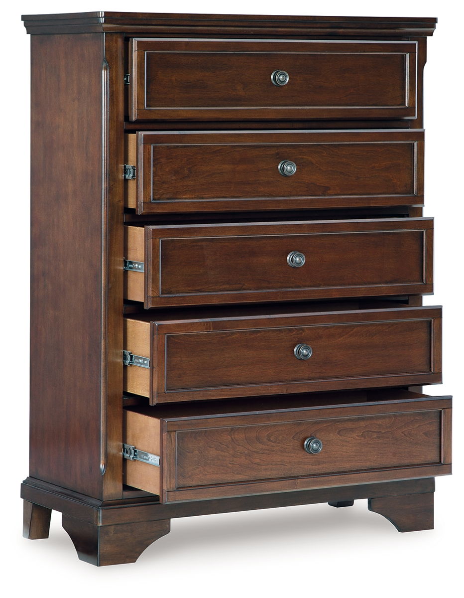 Trellington - Five Drawer Chest - Brown - Image 4