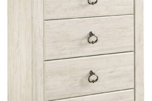 Willowton - Five Drawer Chest - Brown / Beige / White