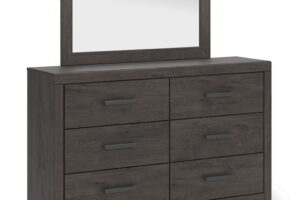 Prendonea - Dresser and Mirror - Charcoal
