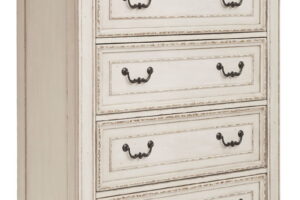 Realyn - Five Drawer Chest - White / Brown / Beige