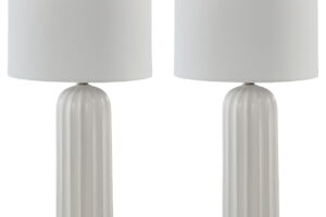 Clarkland - Ceramic Table Lamp (Set of 2) - White
