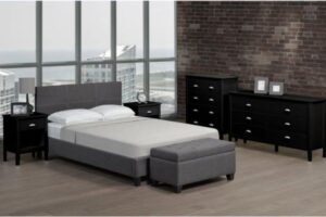 T2358G Grey Upholstered Platform Bed