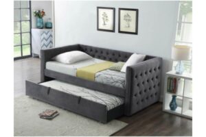 305 Grey Fabric Daybed With Trundle