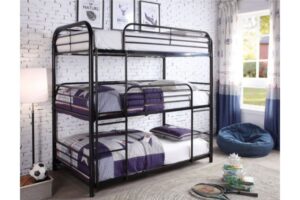 B503 Black Single/Single/Single Bunk Bed