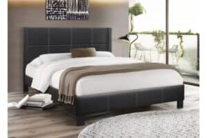 5352 Espresso PU Upholstered Platform Bed