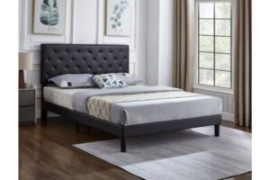 5380 Black PU Upholstered Platform Bed