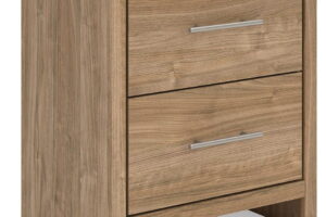 Gramburg - Two Drawer Night Stand - Warm Natural Brown