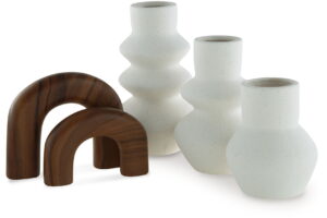 Carterworth - Accessory Set (Set of 5) - White / Brown