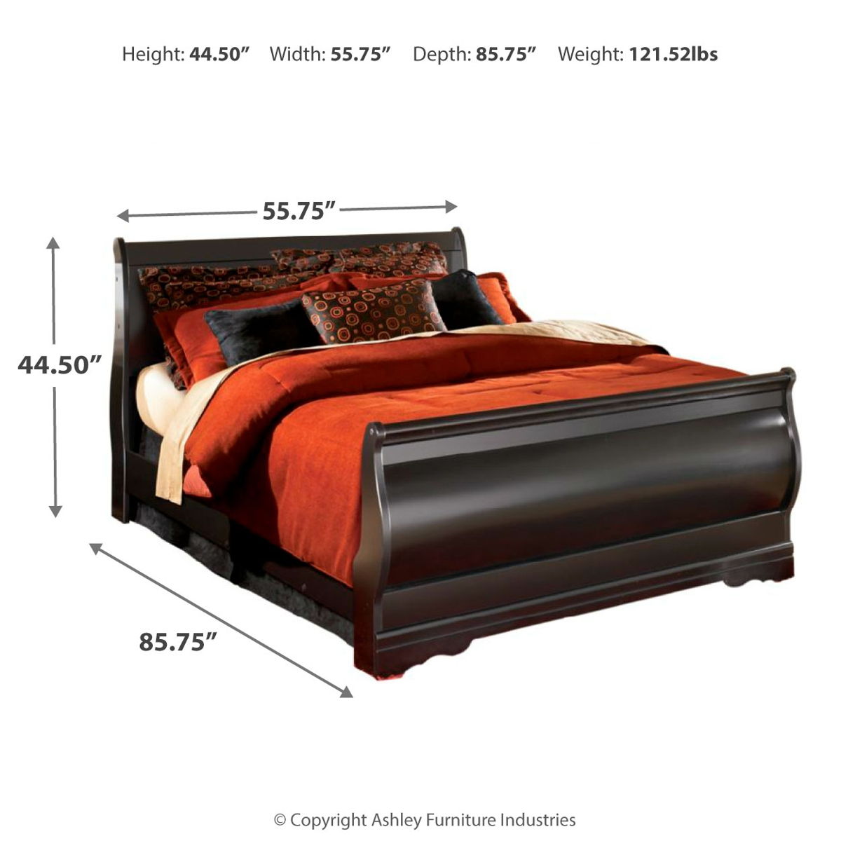 Huey Vineyard - Sleigh Bed - Image 7