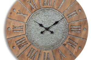 Payson - Wall Clock - Antique Gray / Natural