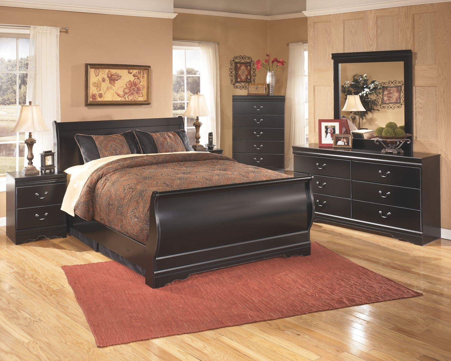 Huey Vineyard - Dresser, Mirror - Black - Image 2