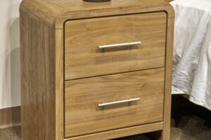 Gramburg - Two Drawer Night Stand - Warm Natural Brown
