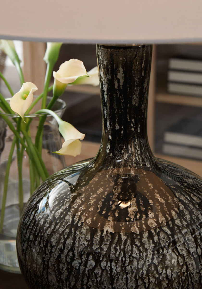 Tenslow - Glass Table Lamp - Antique Black - Image 3