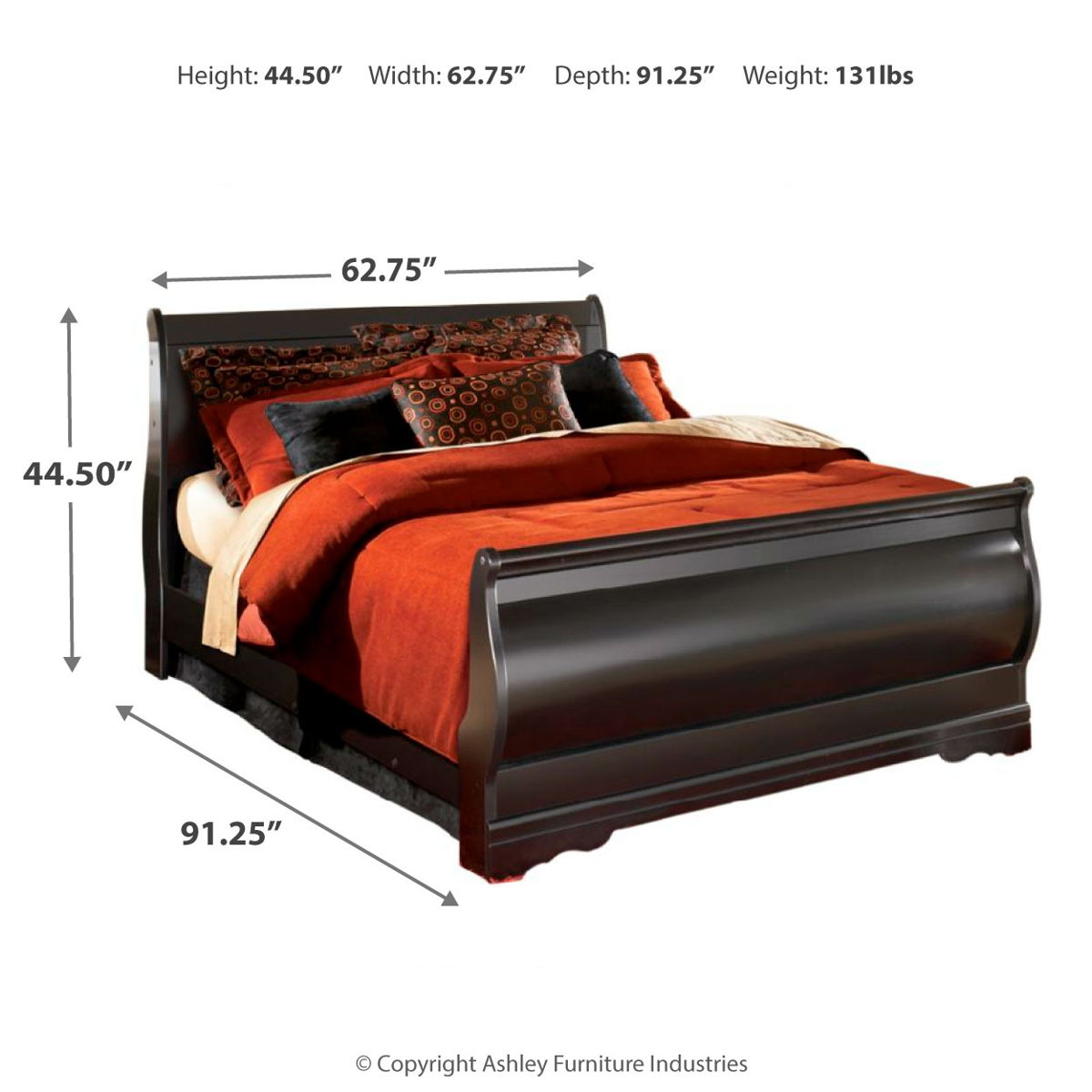 Huey Vineyard - Sleigh Bed - Image 5