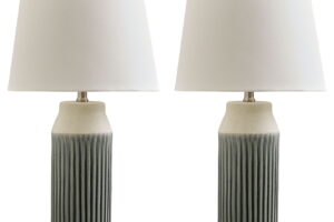 Afener - Ceramic Table Lamp (Set of 2) - Blue / Beige
