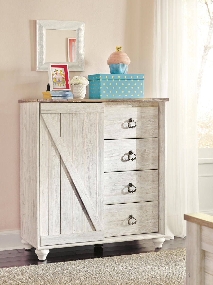 Willowton - Dressing Chest - Whitewash - Image 3