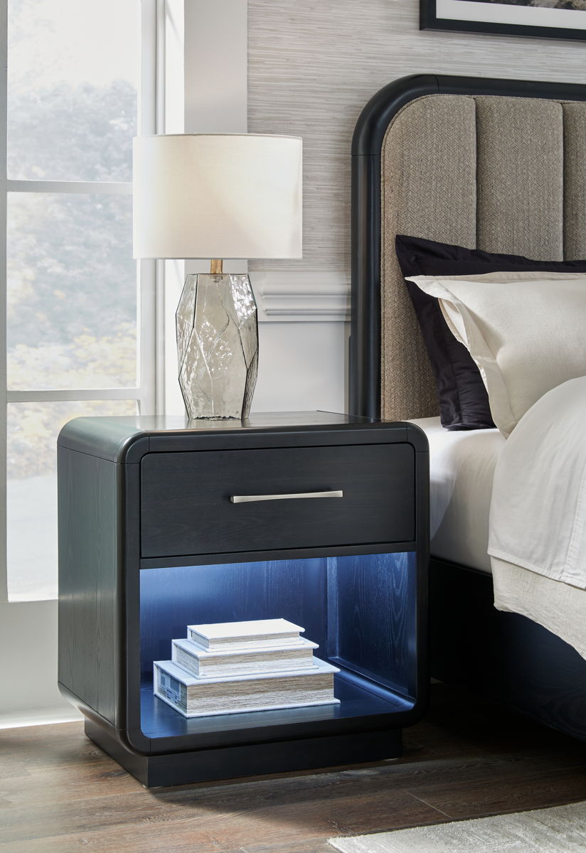 Rowanbeck - One Drawer Night Stand - Black - Image 3