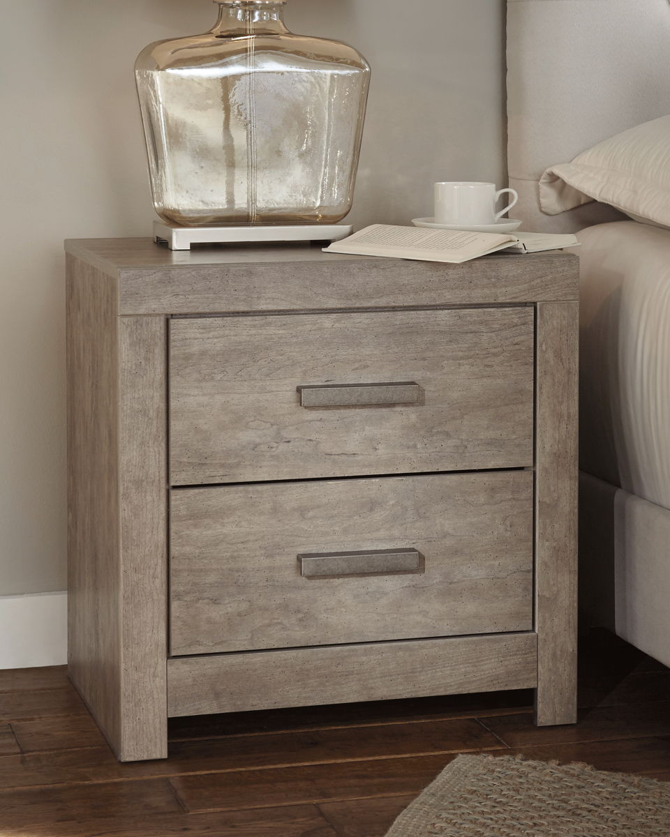 Culverbach - Two Drawer Night Stand - Gray - Image 3