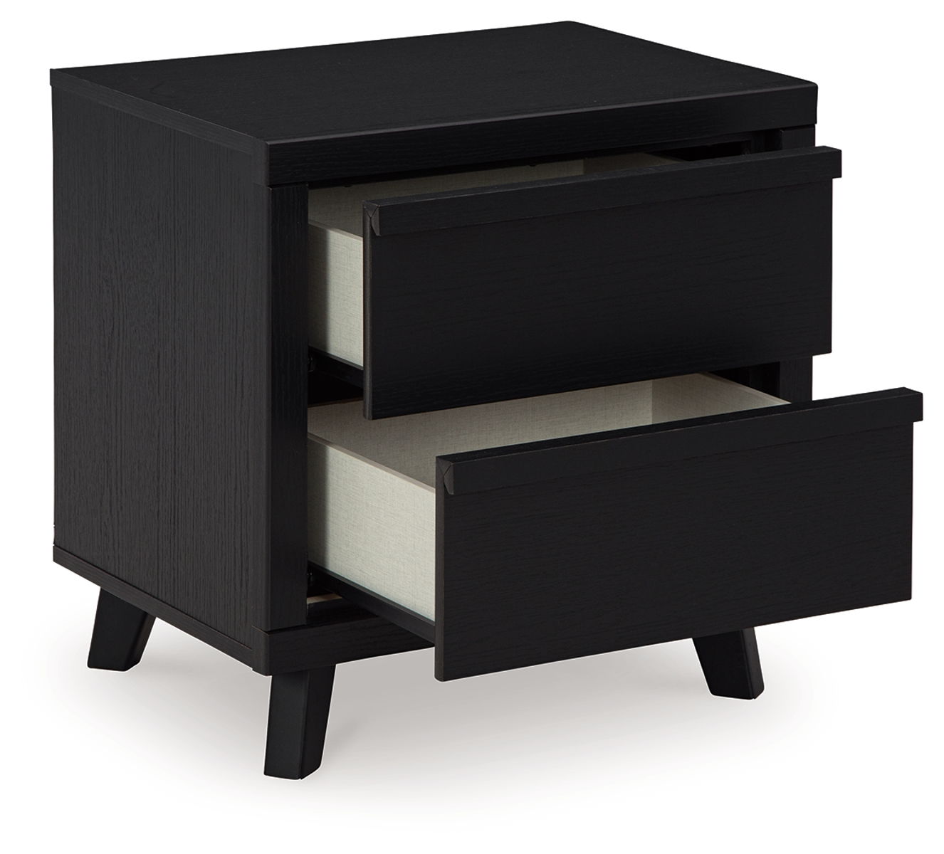 Danziar - Two Drawer Night Stand - Black - Image 2