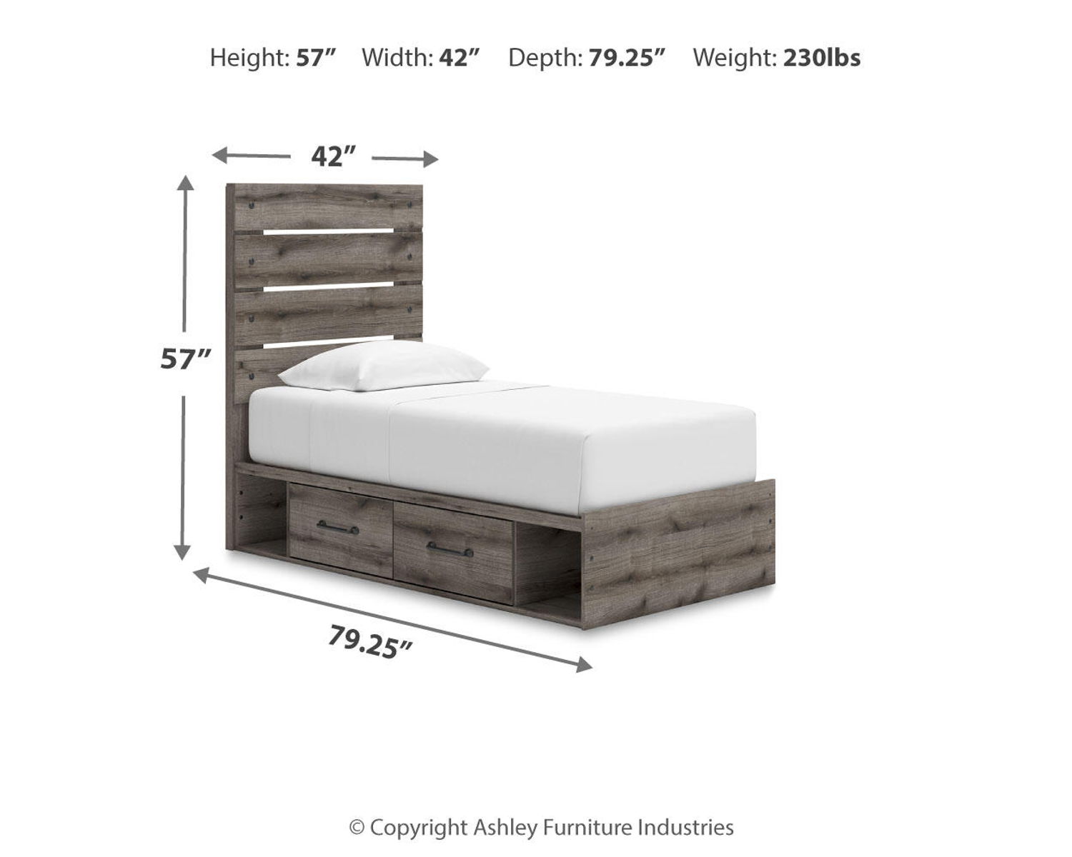 Graystorm - Panel Bed With Storage - Image 2