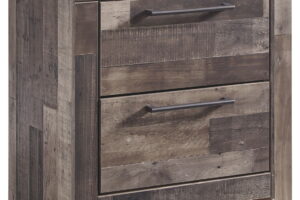 Derekson - Two Drawer Night Stand - Multi Gray
