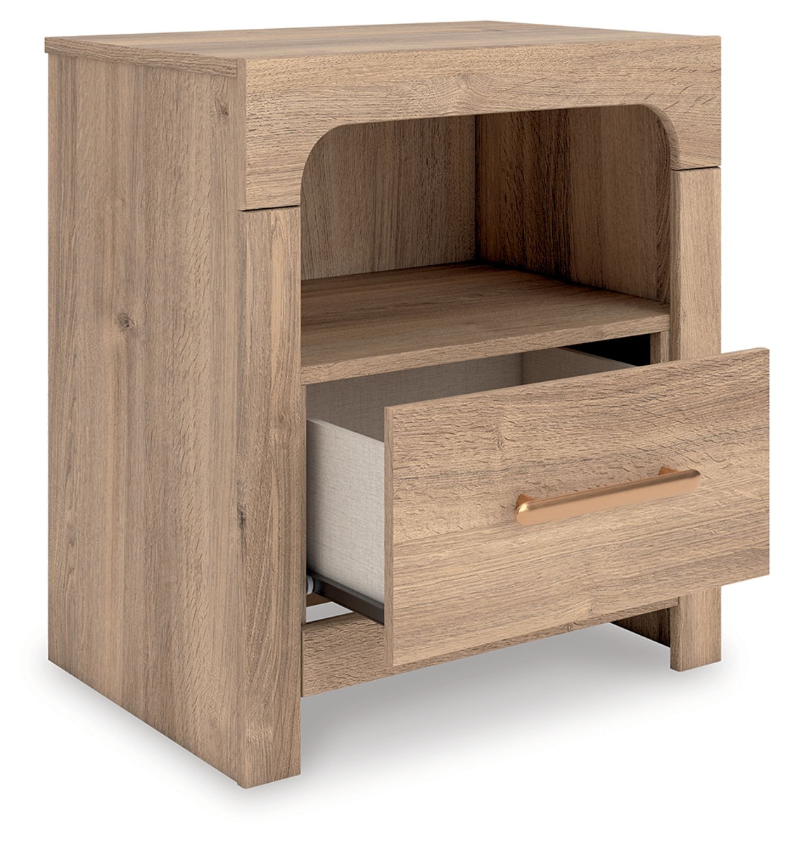 Kinlanni - One Drawer Night Stand - Tan - Image 2