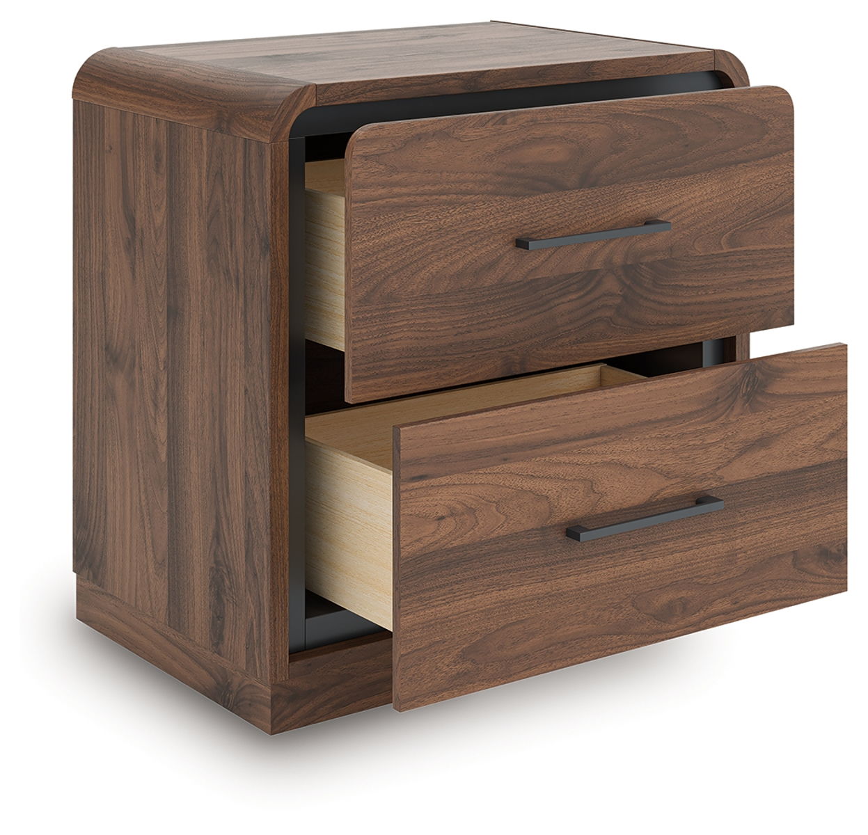 Fortlorn - Two Drawer Night Stand - Walnut Brown - Image 4
