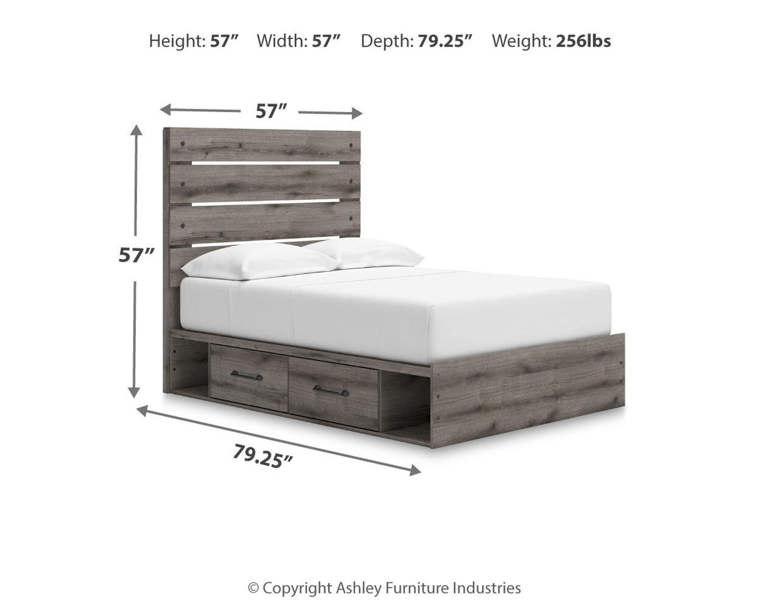 Graystorm - Panel Bed With Storage - Image 3