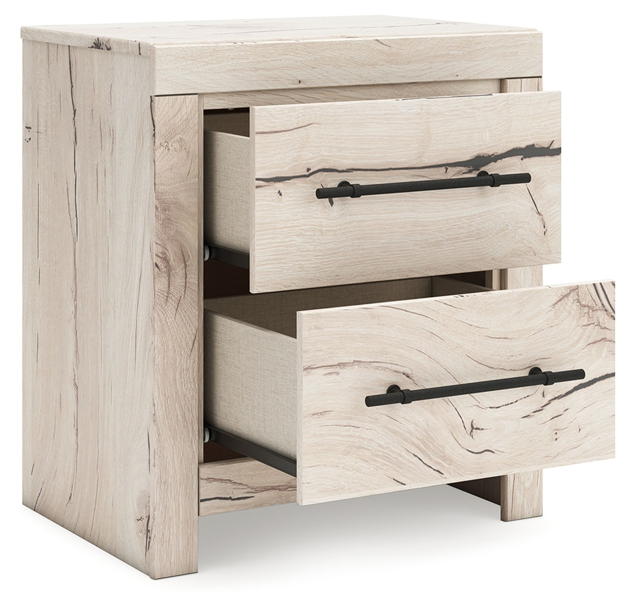 Lawroy - Two Drawer Night Stand - Light Natural - Image 2