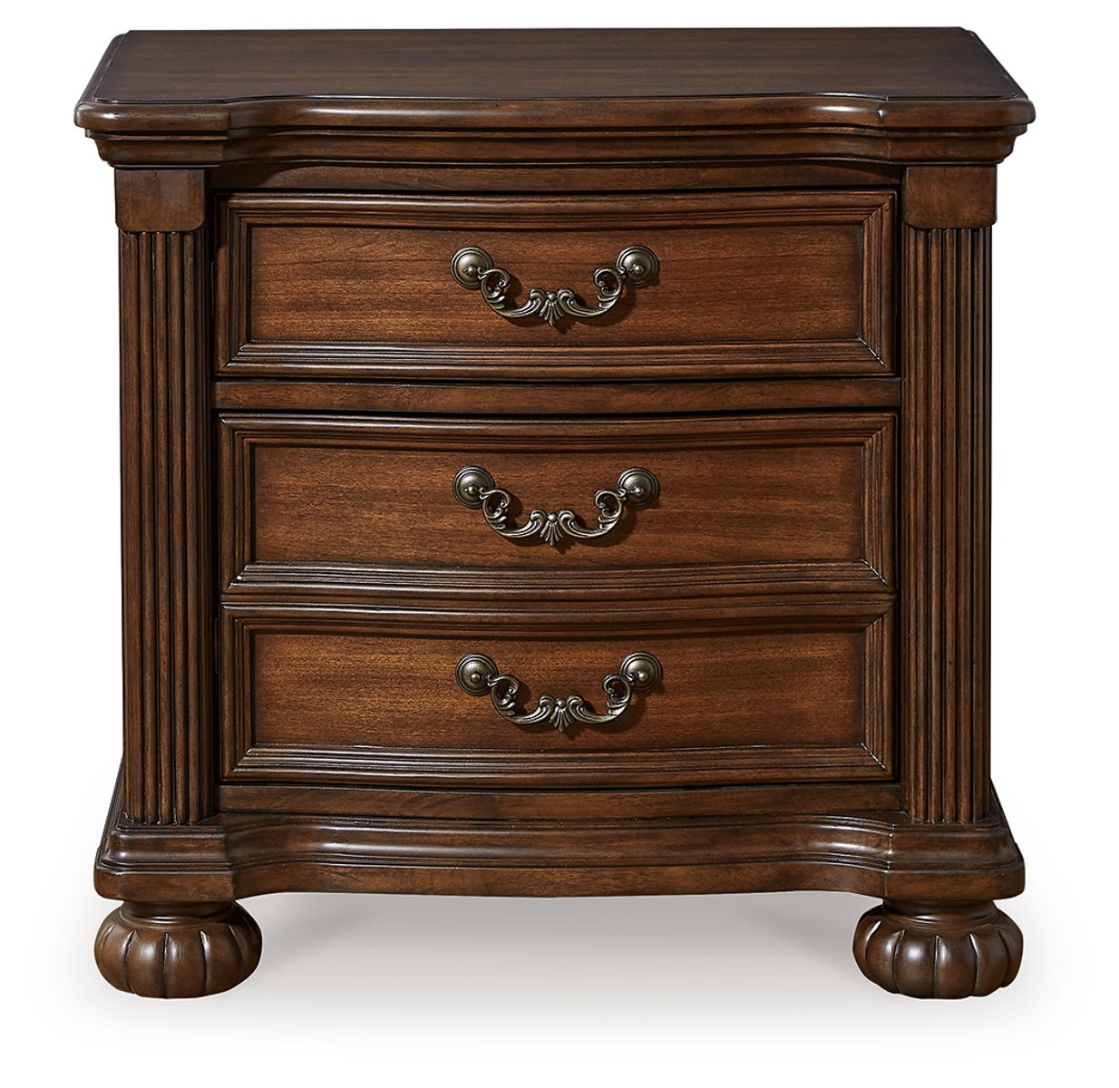 Lavinton - Three Drawer Night Stand - Brown - Image 3