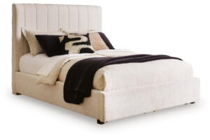 Brizmore - Queen Upholstered Storage Bed - Beige