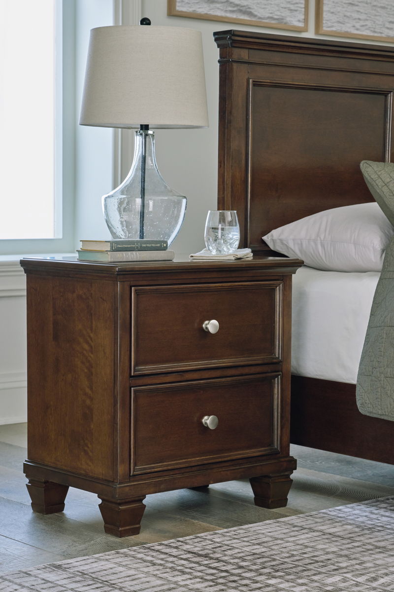 Danabrin - Two Drawer Nightstand - Brown - Image 2