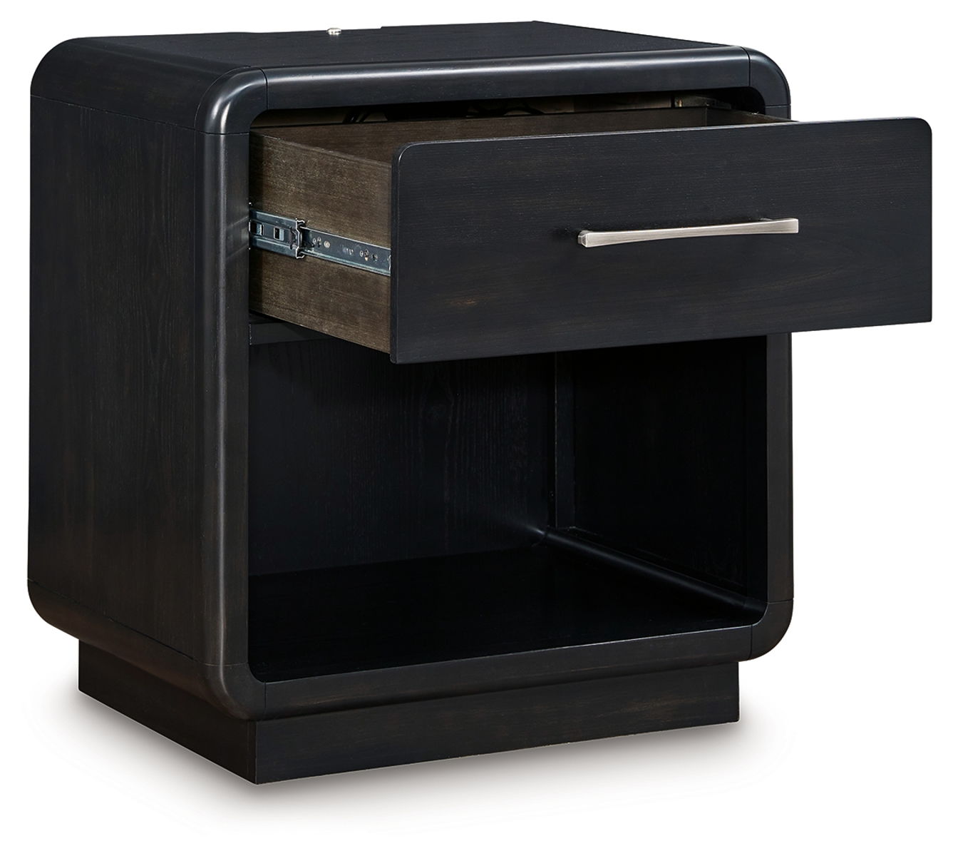 Rowanbeck - One Drawer Night Stand - Black - Image 2