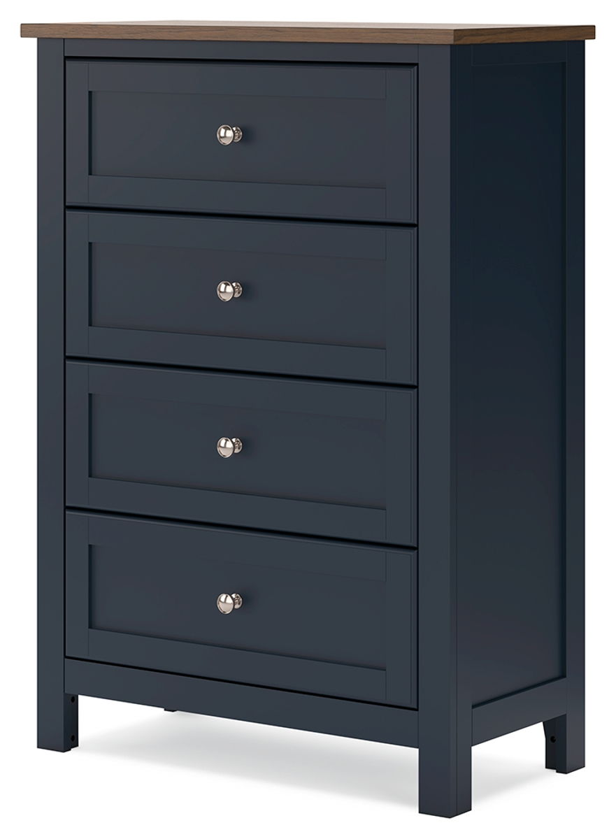 Landocken - Four Drawer Chest - Brown / Blue - Image 3