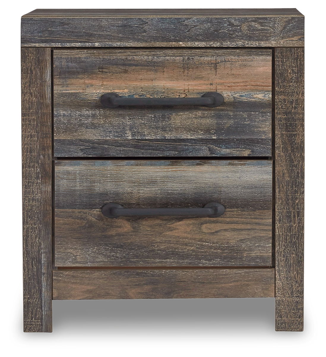 Drystan - Two Drawer Night Stand - Brown / Beige - Image 2