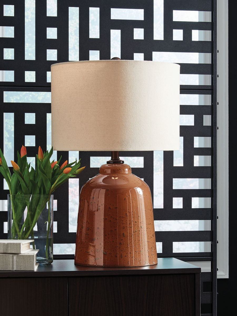 Aaleahya - Glass Table Lamp - Rust - Image 2