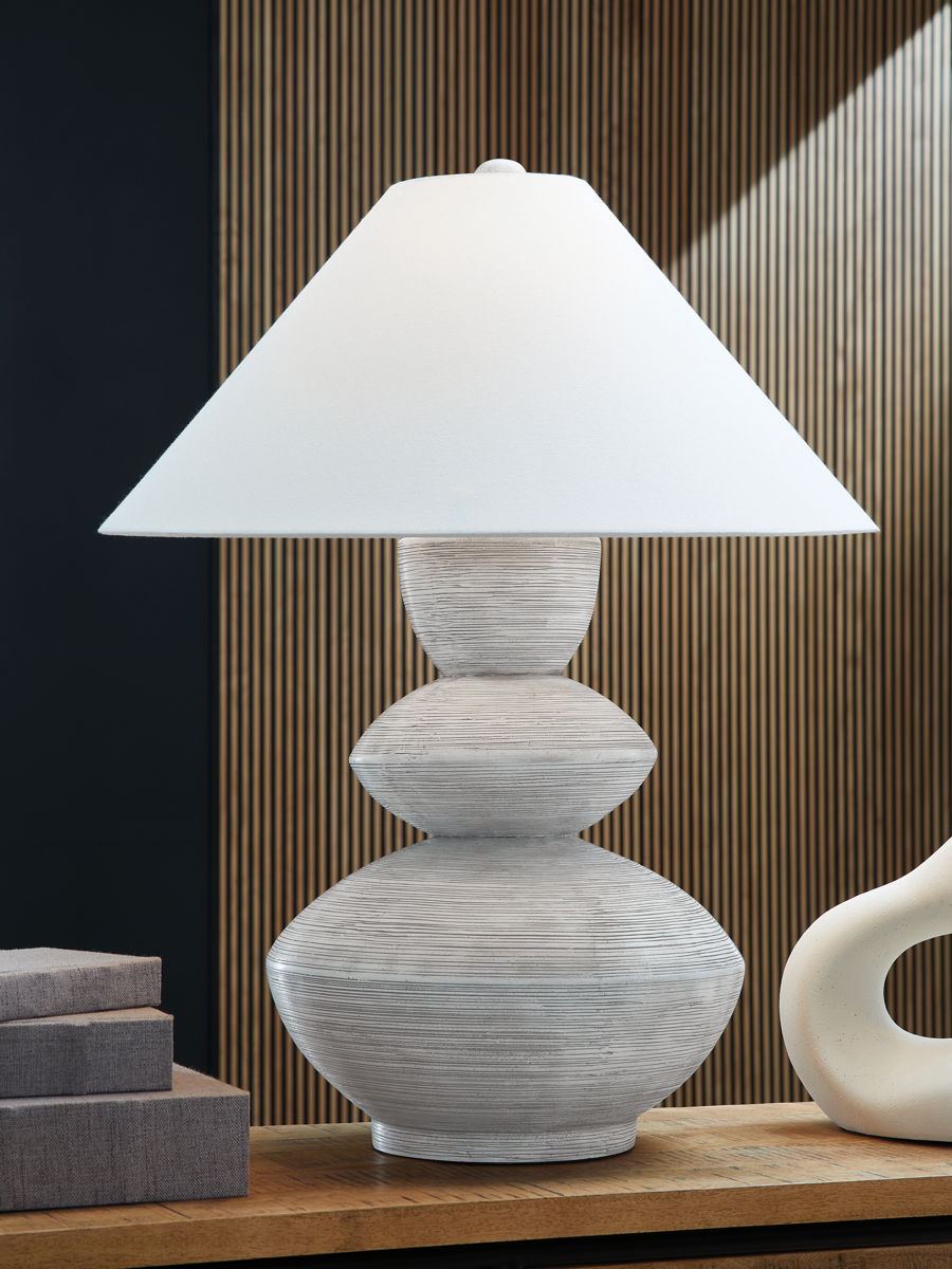 Brickdon - Poly Table Lamp - Distressed White - Image 3