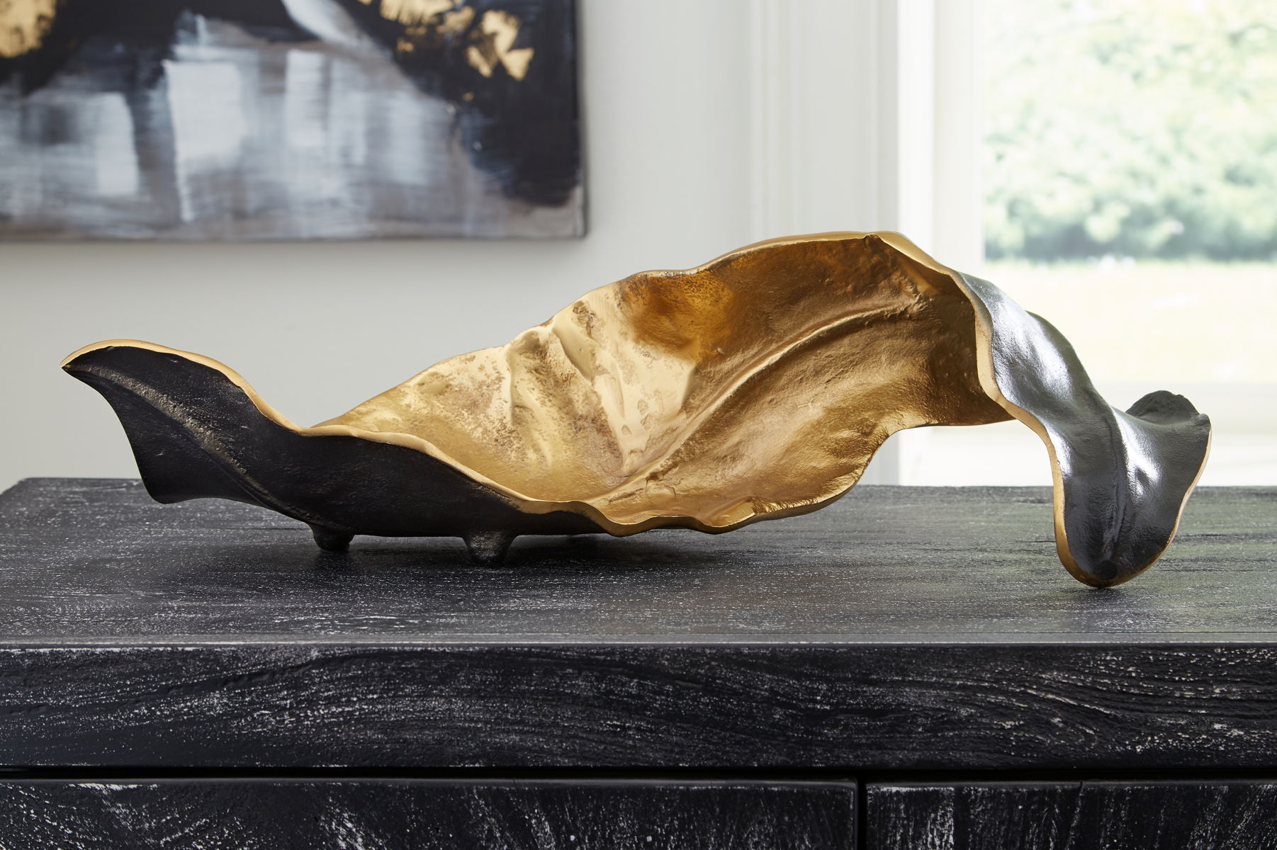 Melinda - Sculpture - Black / Gold Finish - Image 2