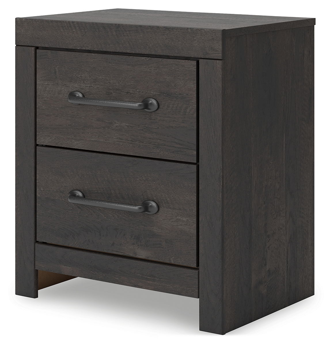 Hollivern - Two Drawer Night Stand - Dark Gray - Image 3